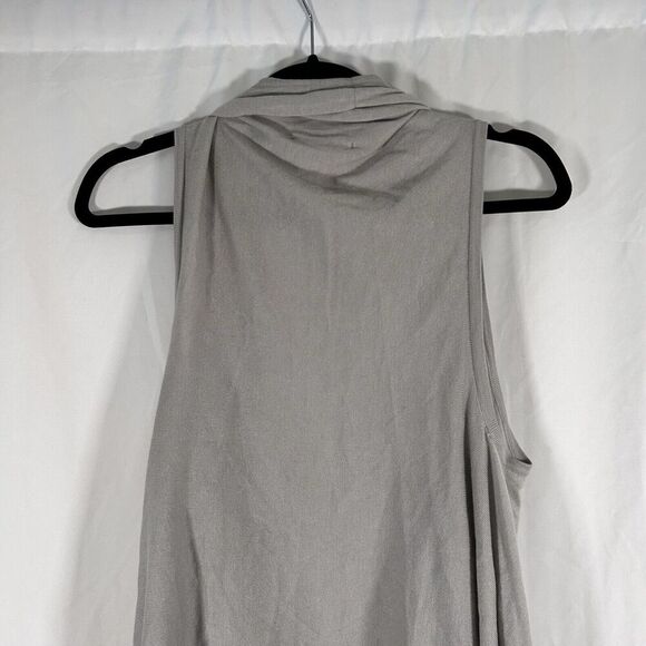 New Coldwater Creek Cardigan Womens Large Grey Sleeveless Open Front Lightweight - Picture 8 of 9